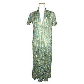 Rag & Bone Grünes Floral Chiffon Kleid Grün