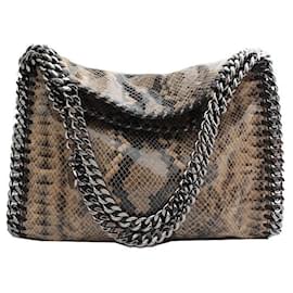Stella Mc Cartney Bolsa de ombro em couro com padrão de python Stella McCartney Multicor