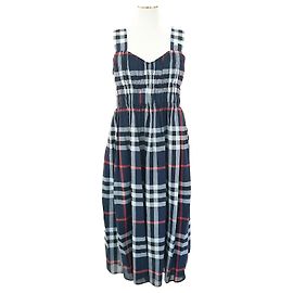 Burberry Vestido sem mangas DELILAH em algodão e chiffon marinho Azul