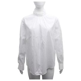 Céline Camicia in cotone bianco Bianco