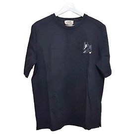 Hermès Mini Leather Patch Short Sleeve Black