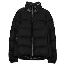 Moncler Nijima Patch Logo Monogram Padded Jacket Black