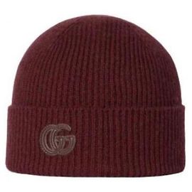 Gucci Gorro de cachemira con parche Roja