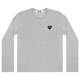 Comme Des Garcons Langarm-T-Shirt Blackheart Patch AX Braun