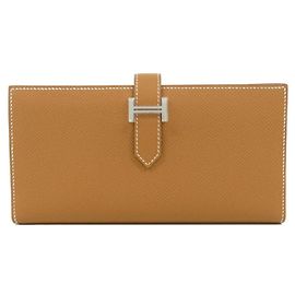 Cartera Larga Souffle Bearn de Hermès Dorado