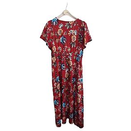 Autre Marque Blumenkleid rot naf naf Rot