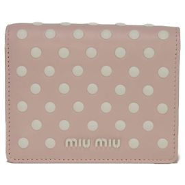 Miu Miu Geldbörse im Bi-Fold-Format Pink Weiß