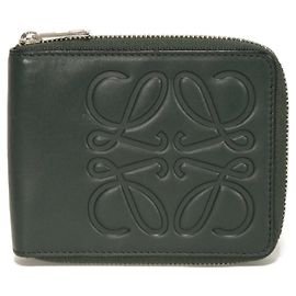 Portafoglio bifold compatto con zip Loewe da uomo Verde