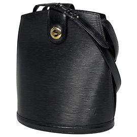 Sac à épaule Cluny en cuir Epi Louis Vuitton Noir