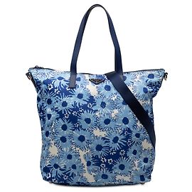 Prada Blaue Tessuto-Print Handtasche Blau