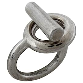 Anello Hermès Echappé MM Argento