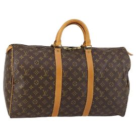 Louis Vuitton Keepall Bag Monogram Canvas 50 Brown