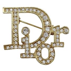 Spilla in metallo dorato Christian Dior D'oro