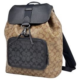 Coach Signature Rucksack Backpack Brown Black