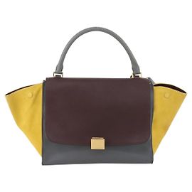 Céline Celine Tricolor Trapeze Leather Medium Multicolore