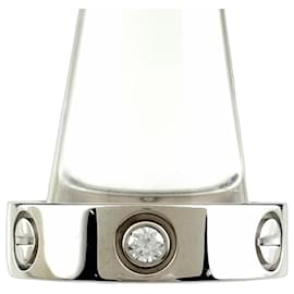Cartier Love Halb-Diamant Ring Silber