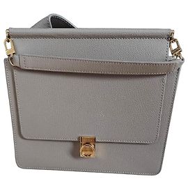 Bolsa de couro cinza Polène Cinza