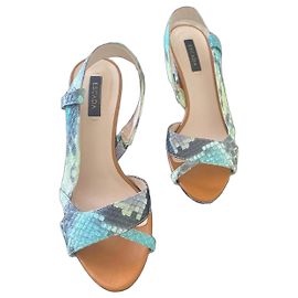 Escada Décolleté Slingback Stampa Pitone Multicolore