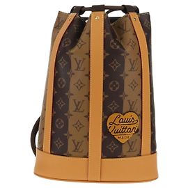 Louis Vuitton Nigo Randonnee Backpack Limited Edition Stripes Monogram Canvas Brown