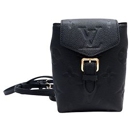 NEUF SAC A DOS LOUIS VUITTON TINY CUIR MONOGRAM EMPREINTE M80596 BACKPACK Noir