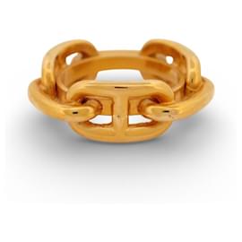 Hermès NEUER HERMES REGATE ANKERKETTE SCHALRING AUS GOLDMETALL Golden