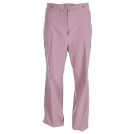 Rosa Polyester gerade Hosen mit Schnallendetails von Maje Pink