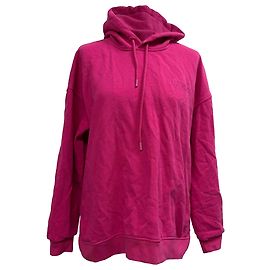 Sudadera de algodón rosa con logo bordado Ganni Rosa