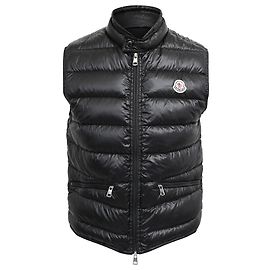 Gilet imbottito pieghevole Moncler Gui in poliamide nera Nero