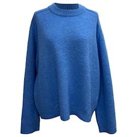 Apc A.P.C. Strickpullover aus blauer Alpakawolle Blau