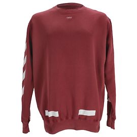 Off White Sweatshirt Diagonal Off-White en Coton Rouge Rouge