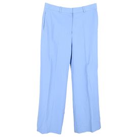 Stella Mc Cartney Pantalones rectos de lana azul Stella McCartney Azul