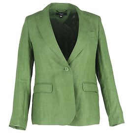 Blazer simple en lin vert Weekend Max Mara Nalut Vert