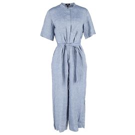 Theory Patch Pocket Jumpsuit in Blue Hemp Blue