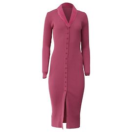 Vestido midi de malha canelada Staud Celina em viscose rosa Rosa