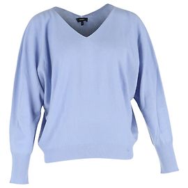 Theory V-Ausschnitt Pullover aus hellblauem Kaschmir Blau Hellblau