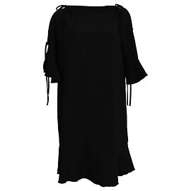 3/4-Ärmel Kleid von See by Chloé aus schwarzem Polyester Schwarz