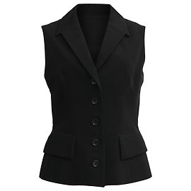 Alaïa Single-Breasted Vest Blazer in  Black Triacetate Black