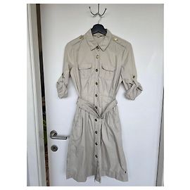 Vestido camisa Burberry beige de algodón Beige