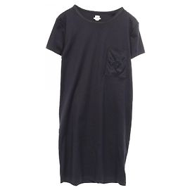 Hermès Vestido de algodón Hermes Azul Azul marino