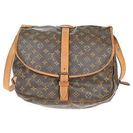 Louis Vuitton Saumur Monogram Canvas 35 Brown