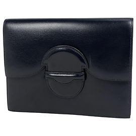 Hermès Hermes Faco Second Clutch Bag in Navy Blue Navy blue