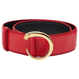 Cinto Panthère Cartier Vermelho Dourado