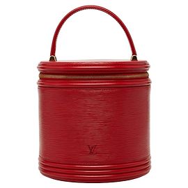 Louis Vuitton Epi Cannes Vanity Handtasche Rot