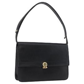 Borsa a Spalla Christian Dior in Pelle Nera e Oro Auth bs33572 Nero D'oro