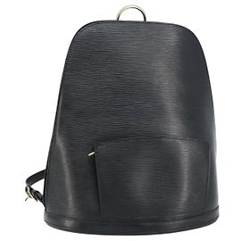 LOUIS VUITTON Mochila Epi Gobelins Negra M52292 LV Auth ep13491 Negro