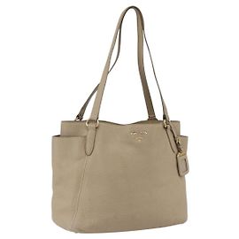 Prada Sac Tote en Cuir Beige Doré Auth gh1849 Beige Doré