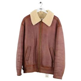 Valentino Brown Leather Coat XL Brown