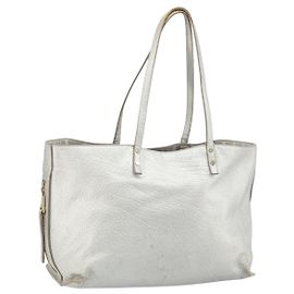 Chloé Chloe Dilan Tote Leather Medium Silvery