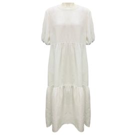Robe Midi en Lin Blanc Peserico Blanc