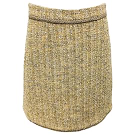 Jupe Mini Tweed Multicolore Jaune Etro Jaune